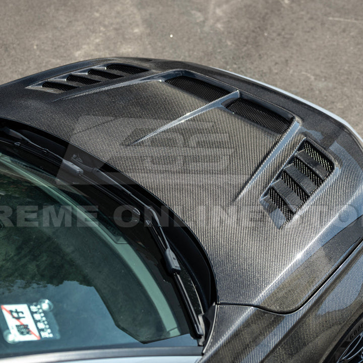 2022-Up Honda Civic | JDM Varis Style CARBON FIBER Front Vented Hood w/ Fender