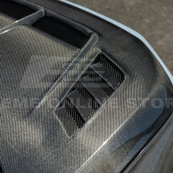 2022-Up Honda Civic | JDM Varis Style CARBON FIBER Front Vented Hood w/ Fender