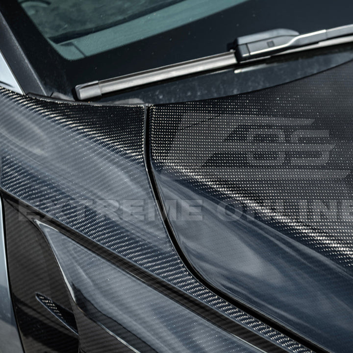 2022-Up Honda Civic | JDM Varis Style CARBON FIBER Front Vented Hood w/ Fender