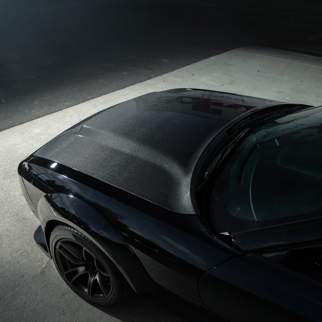 2008-23 Dodge Challenger | SRT Demon Style Carbon Fiber Scooped Front Hood