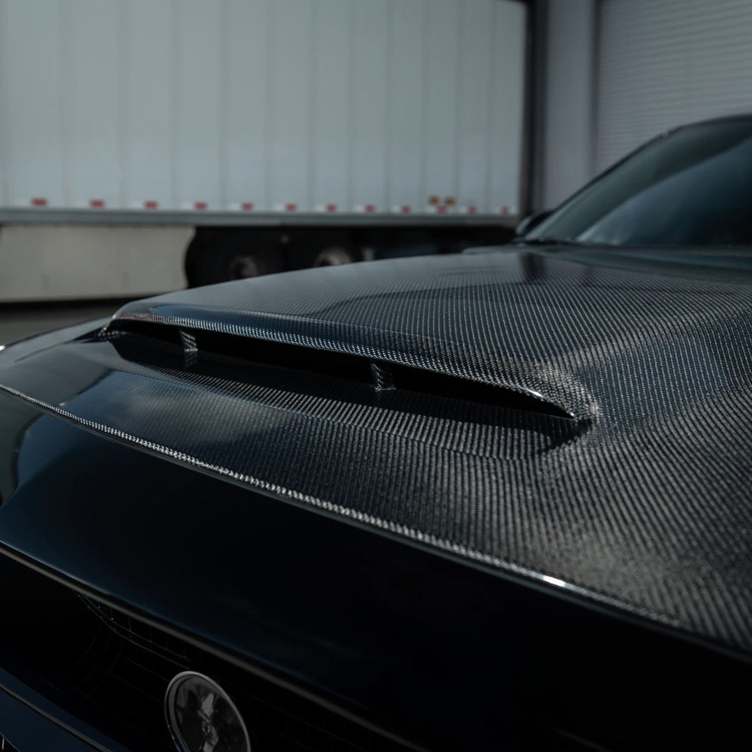 2008-23 Dodge Challenger | SRT Demon Style Carbon Fiber Scooped Front Hood