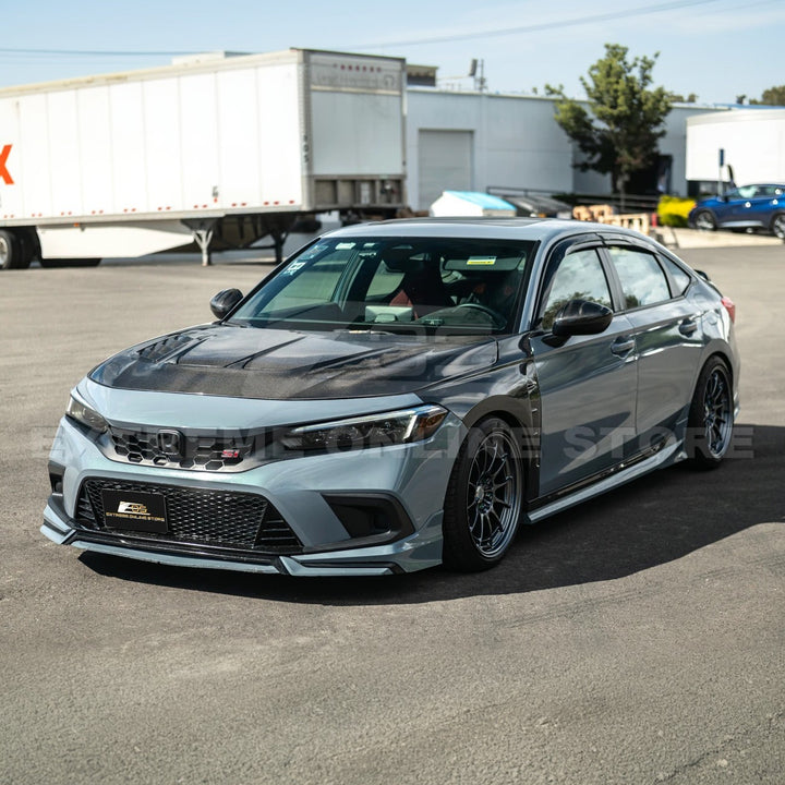 2022-Up Honda Civic | JDM Varis Style CARBON FIBER Front Vented Hood w/ Fender