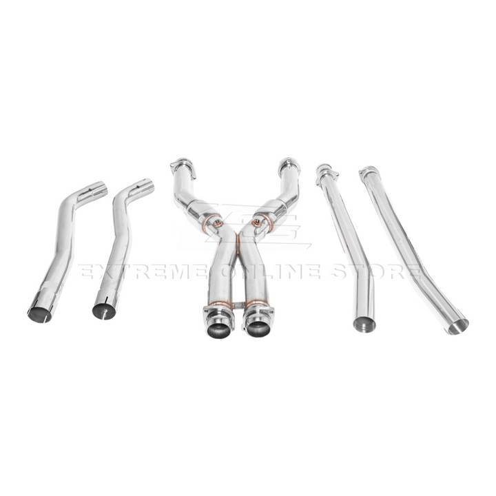2009-2014 Cadillac CTS-V Long Tube Headers &amp; Resonated Mid Pipe
