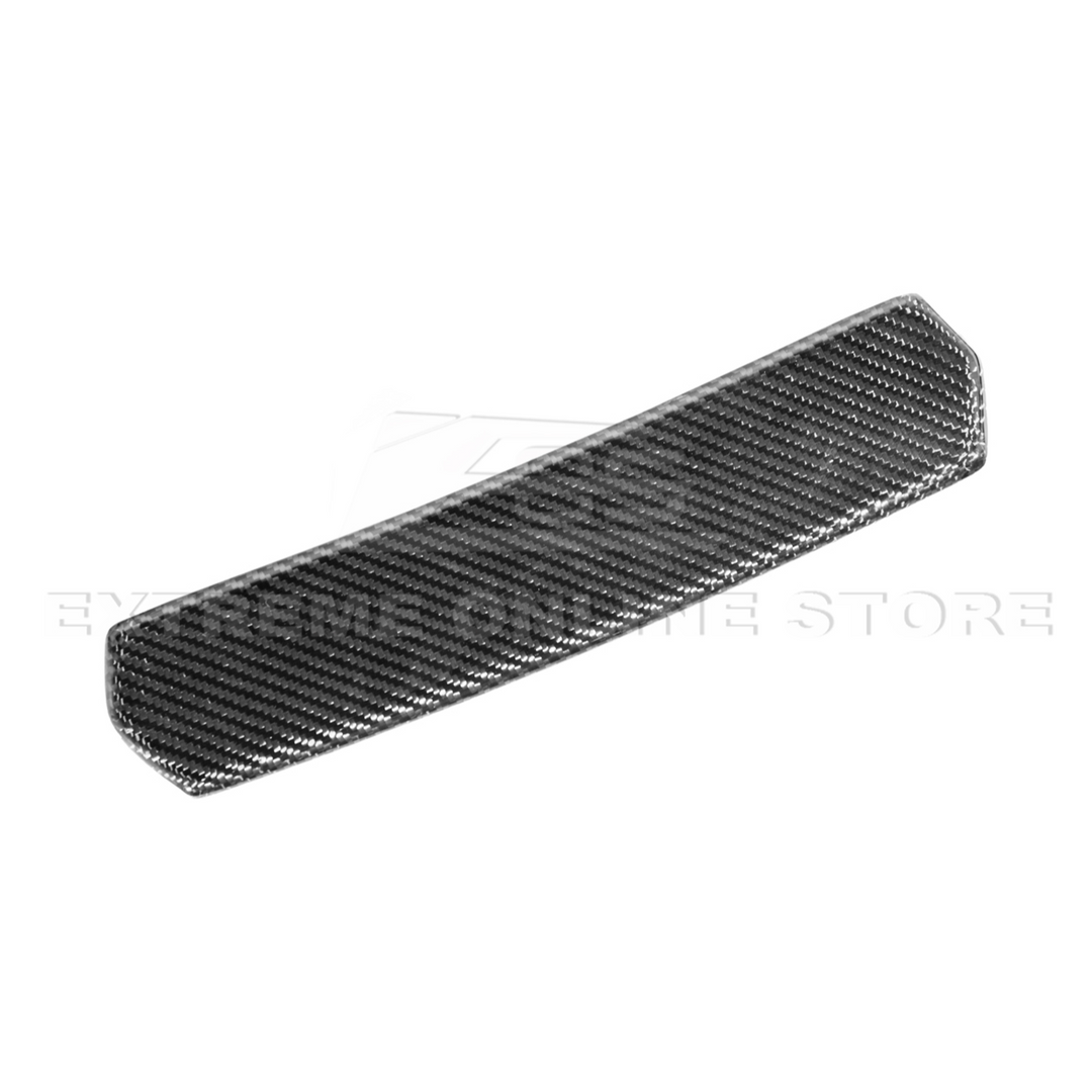 2024-Up Ford Mustang S650 Dry Carbon Fiber Rear Spoiler Applique Bumper Hole Cover