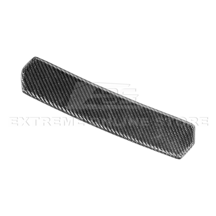 2024-Up Ford Mustang S650 Dry Carbon Fiber Rear Spoiler Applique Bumper Hole Cover