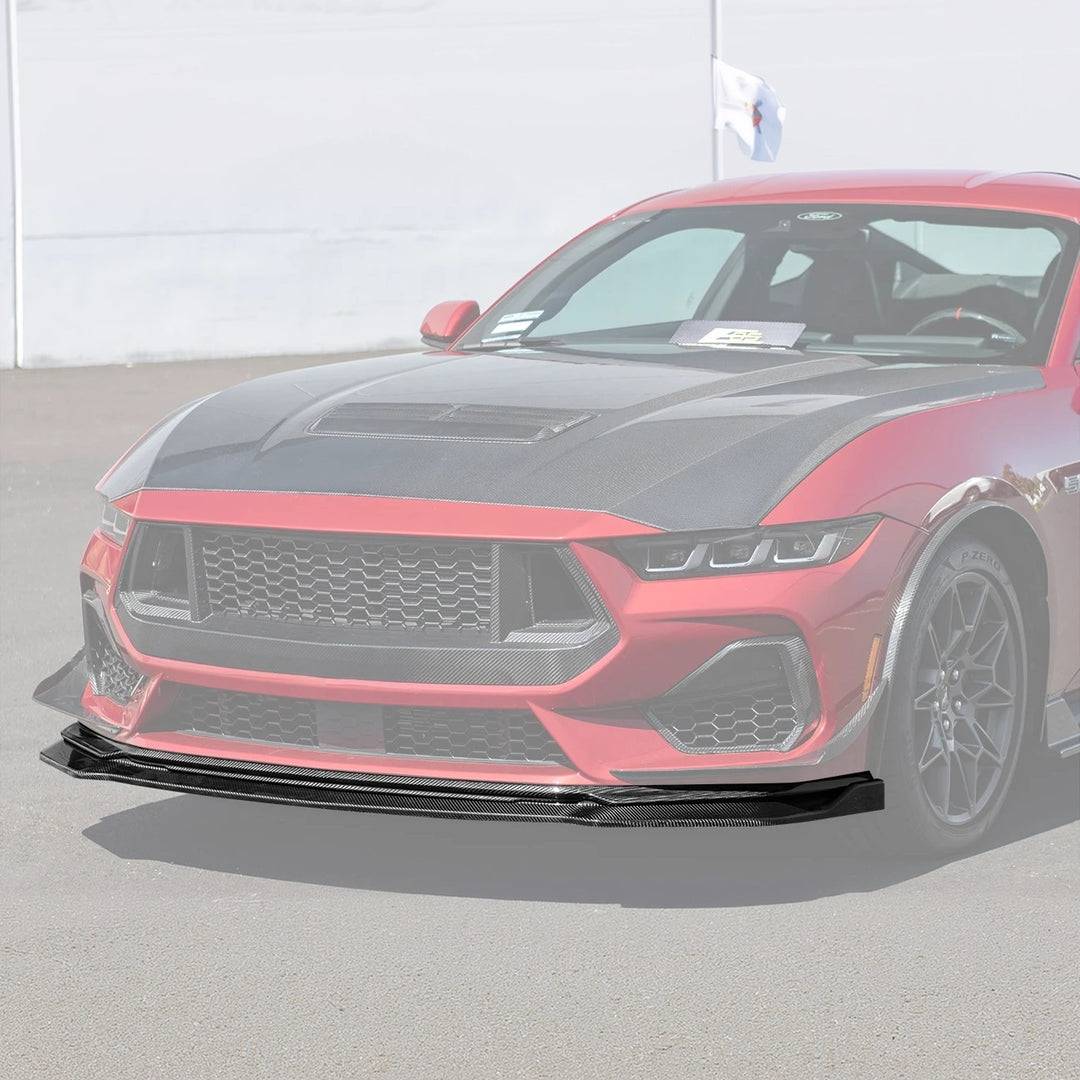 2024-Up Ford Mustang Performance Pack CARBON FIBER Upper Lower Front Lip Splitter