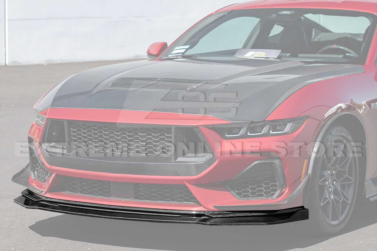 2024-Up Mustang Carbon Fiber Front Lip Extension