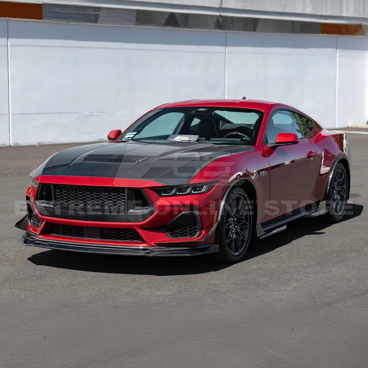 2024+ Ford Mustang GT DRY CARBON FIBER Front Splitter Canards