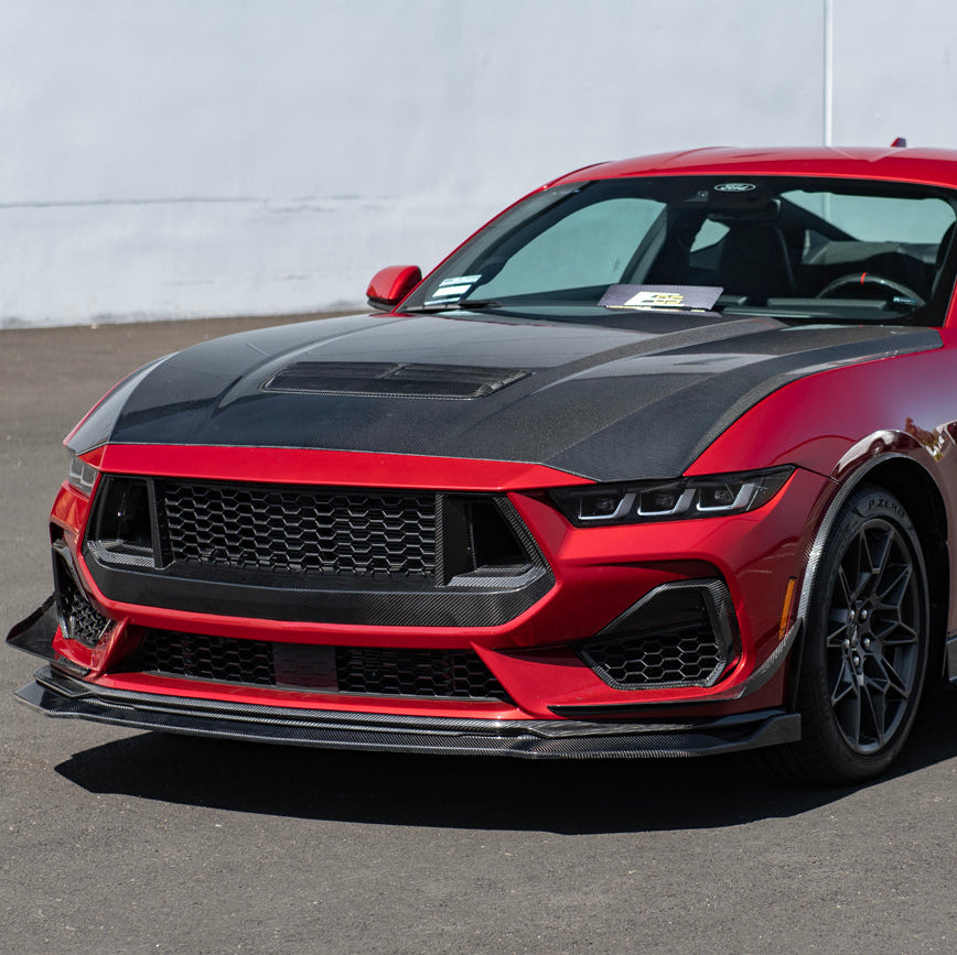 2024-Up Ford Mustang Performance Pack CARBON FIBER Upper Lower Front Lip Splitter