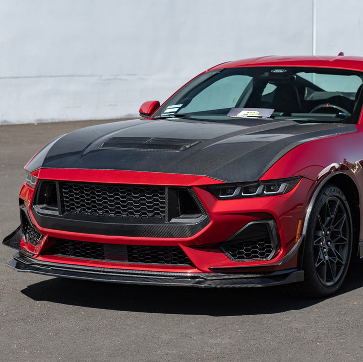 2024-Up Ford Mustang Performance Pack CARBON FIBER Upper Lower Front Lip Splitter