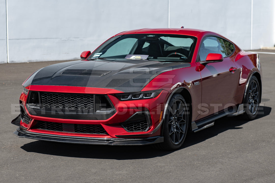 2024+ Ford Mustang DRY CARBON FIBER Front Splitter