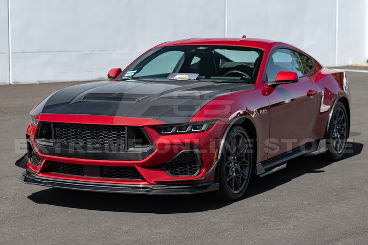 2024+ Ford Mustang DRY CARBON FIBER Front Splitter