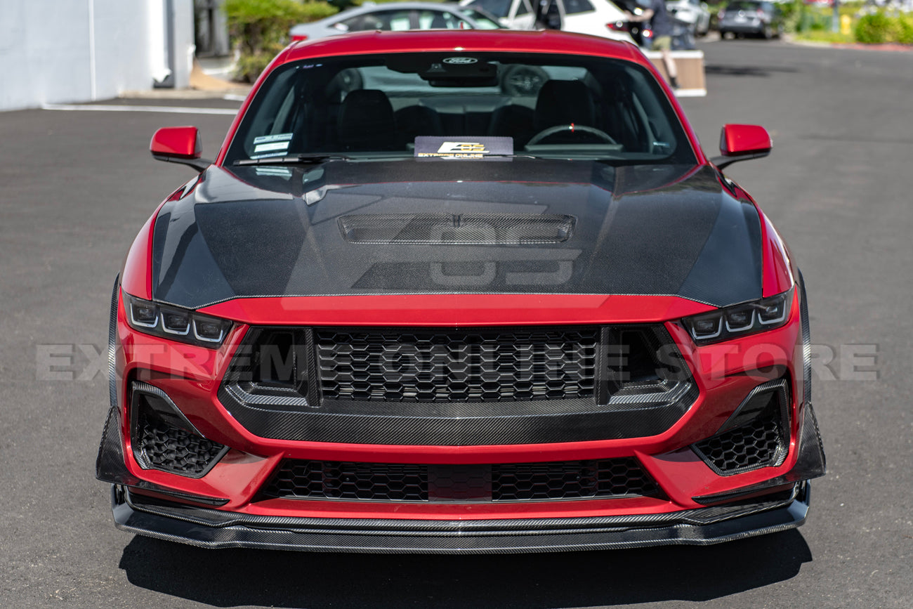 2024-Up Mustang Carbon Fiber Front Lip Extension