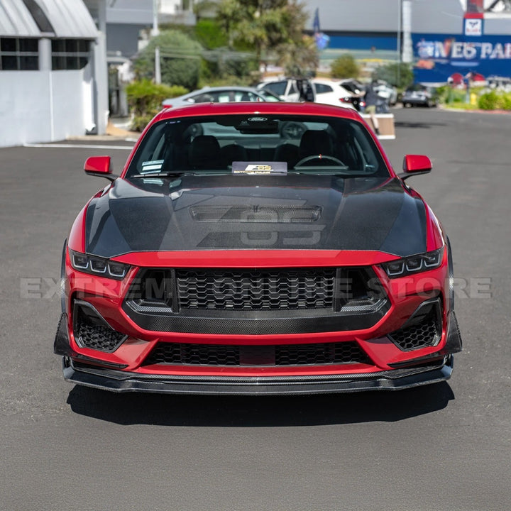 2024+ Ford Mustang GT DRY CARBON FIBER Front Splitter Canards