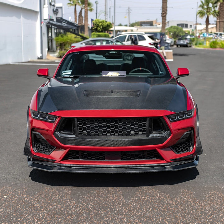 2024-Up Ford Mustang Performance Pack CARBON FIBER Upper Lower Front Lip Splitter