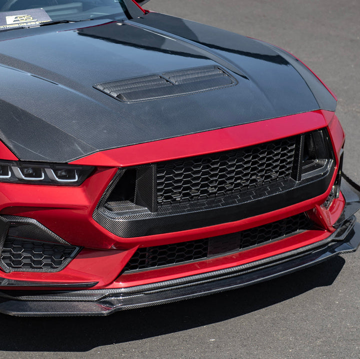 2024-Up Ford Mustang Performance Pack CARBON FIBER Upper Lower Front Lip Splitter