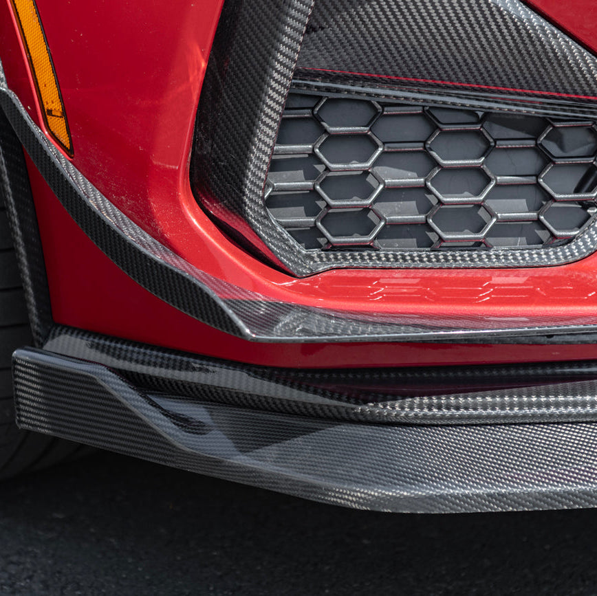 2024-Up Ford Mustang Performance Pack CARBON FIBER Upper Lower Front Lip Splitter