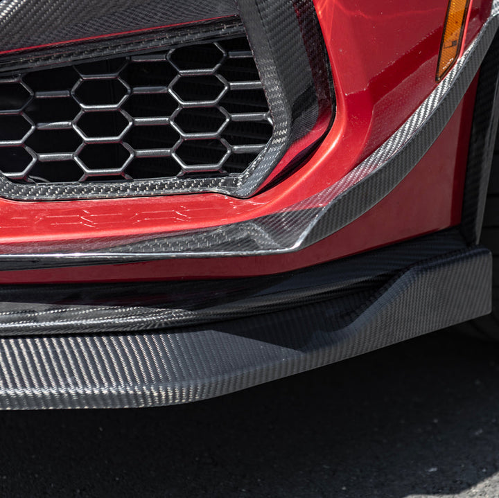 2024-Up Ford Mustang Performance Pack CARBON FIBER Upper Lower Front Lip Splitter