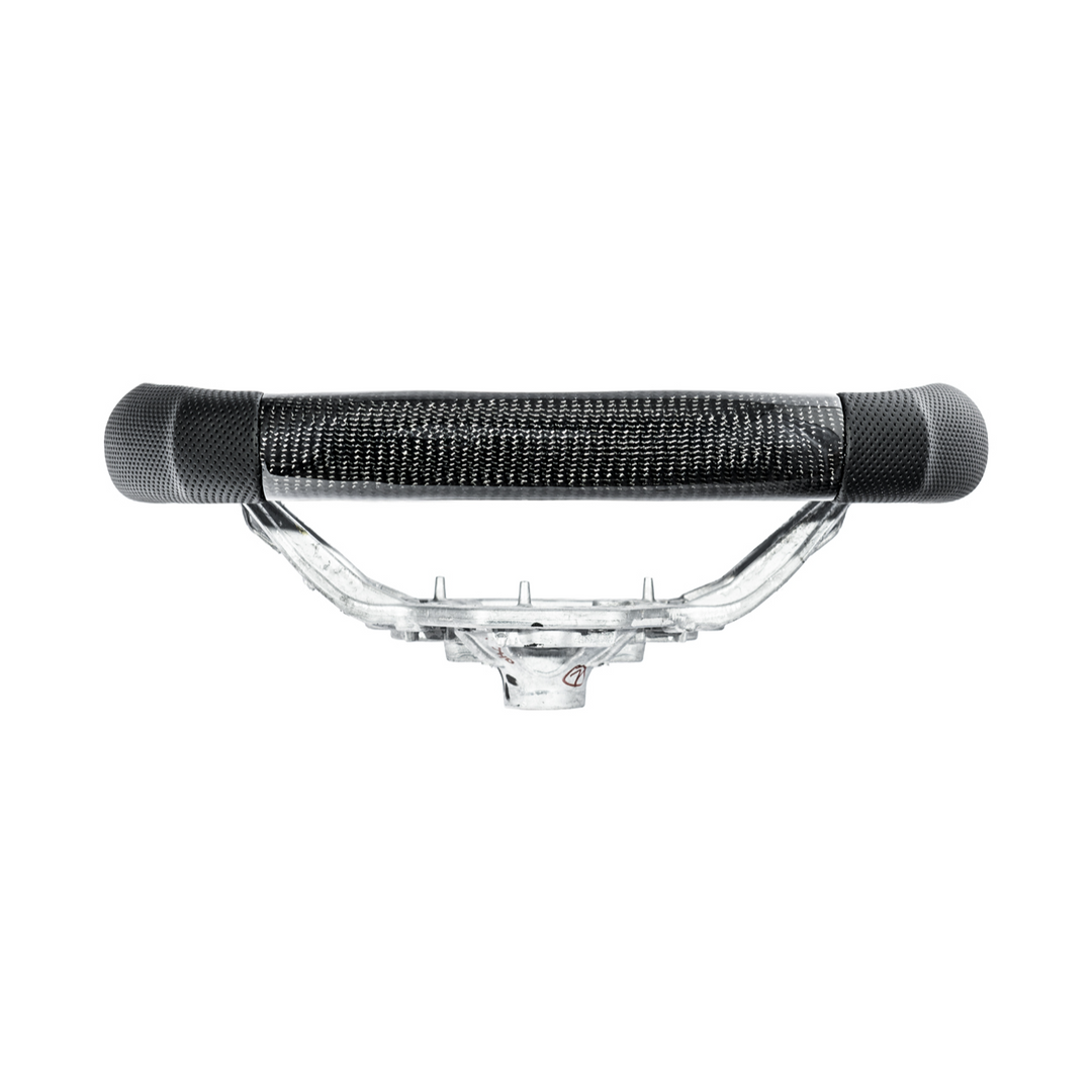 2024-Up Mustang Black Leather White Stitching Carbon Fiber Steering Wheel