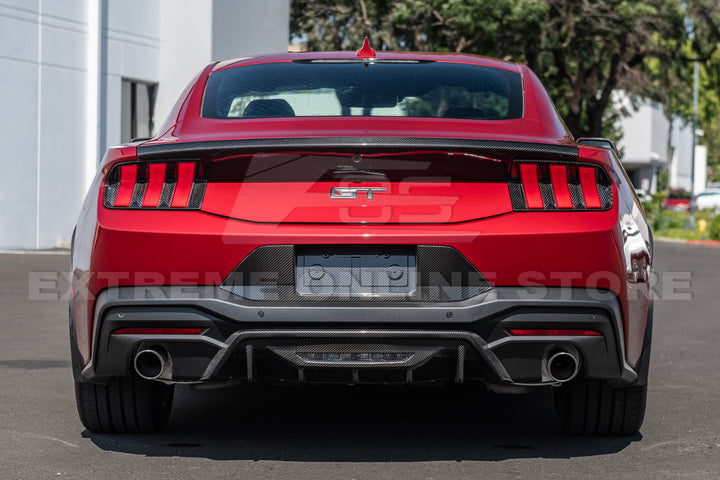 2024+ Ford Mustang Rear DRY CARBON FIBER Decklid Spoiler Panel