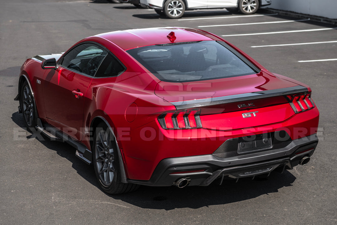 2024+ Ford Mustang Rear DRY CARBON FIBER Decklid Spoiler Panel