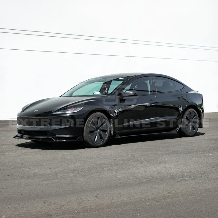 2024-Up Tesla Model 3 Performance Style Front Bumper Lip Splitter