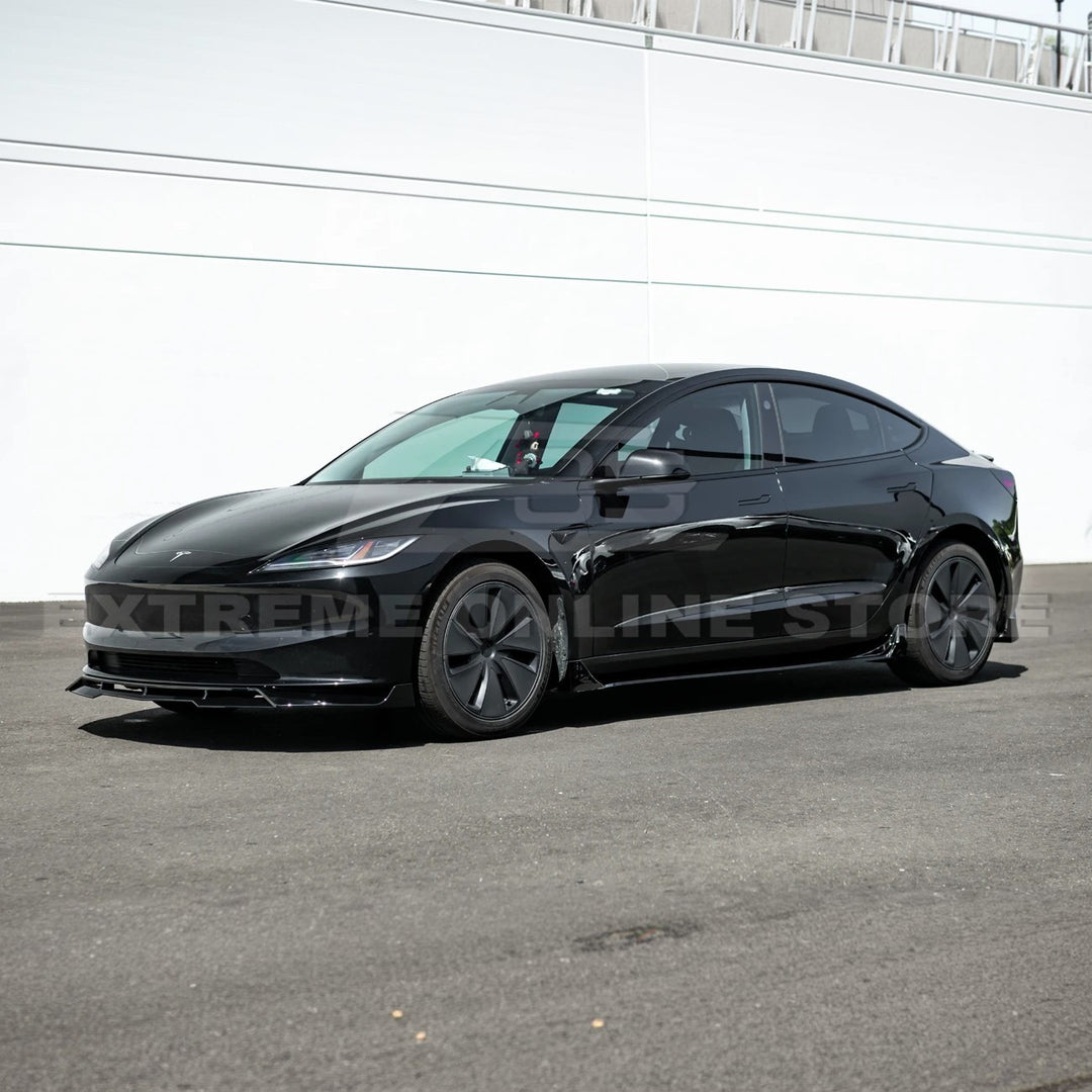 2024-Up Tesla Model 3 Track Style Side Skirts Rocker Panel