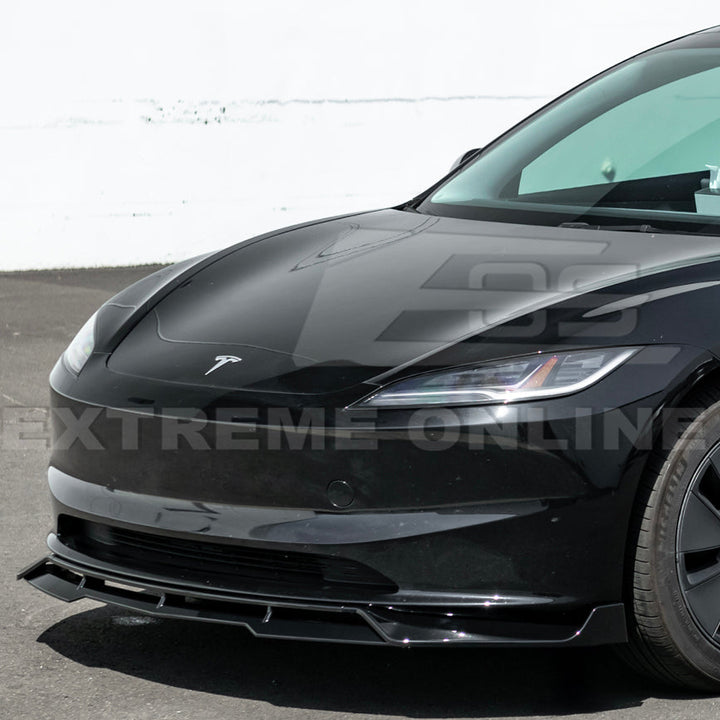 2024-Up Tesla Model 3 Performance Style Front Bumper Lip Splitter