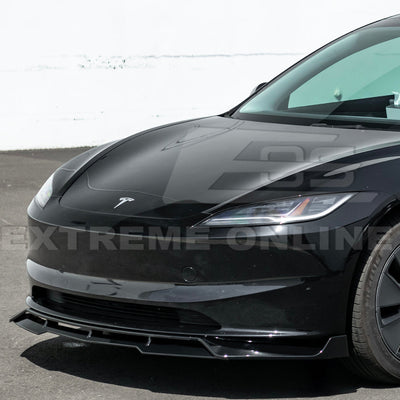2024-Up Tesla Model 3 Front Bumper Lip Splitter