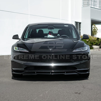2024-Up Tesla Model 3 Front Bumper Lip Splitter