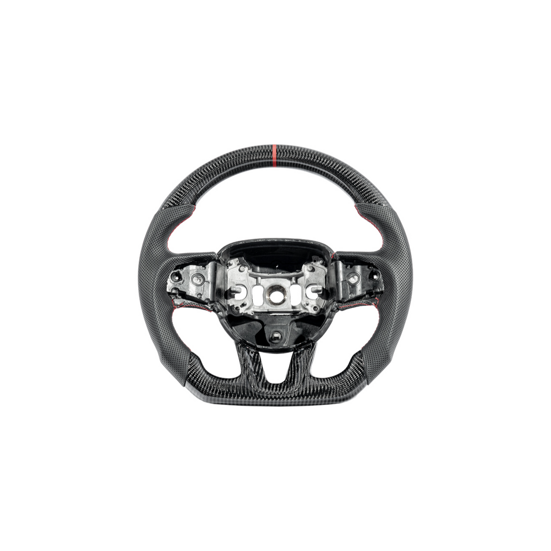 2015-23 Challenger Carbon Fiber Peforated Leather Steering Wheel