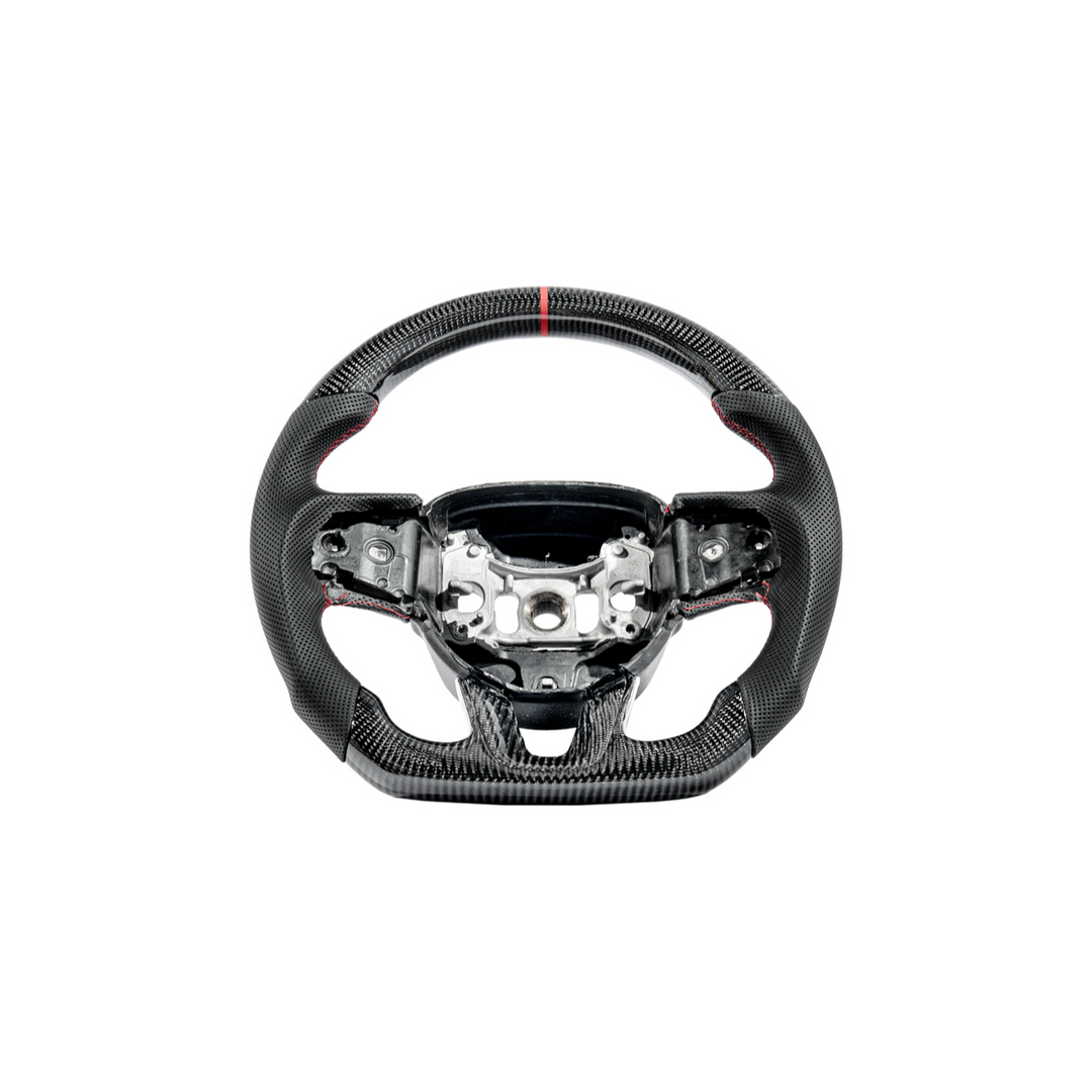 2015-23 Challenger Carbon Fiber Peforated Leather Steering Wheel