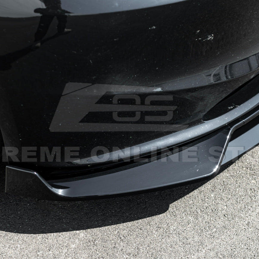 2024-Up Tesla Model 3 Front Bumper Lip Splitter