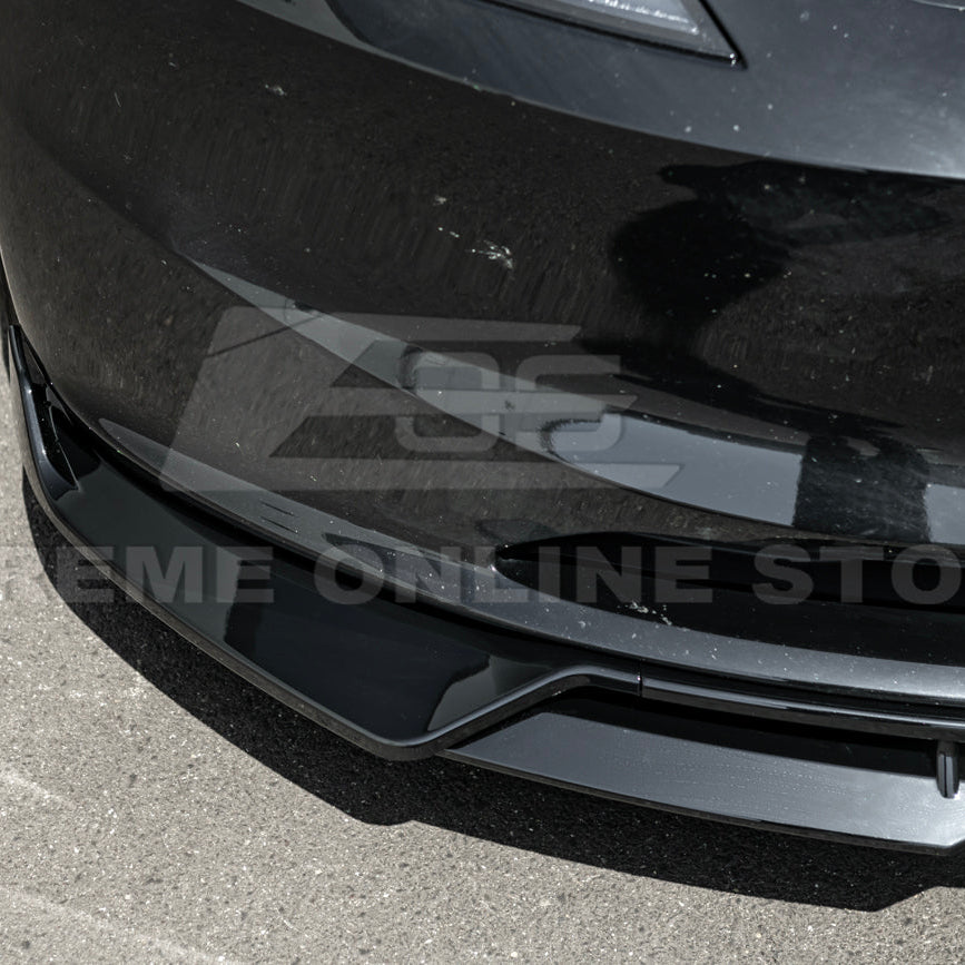 2024-Up Tesla Model 3 Front Bumper Lip Splitter