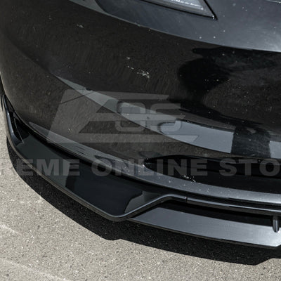 2024-Up Tesla Model 3 Front Bumper Lip Splitter