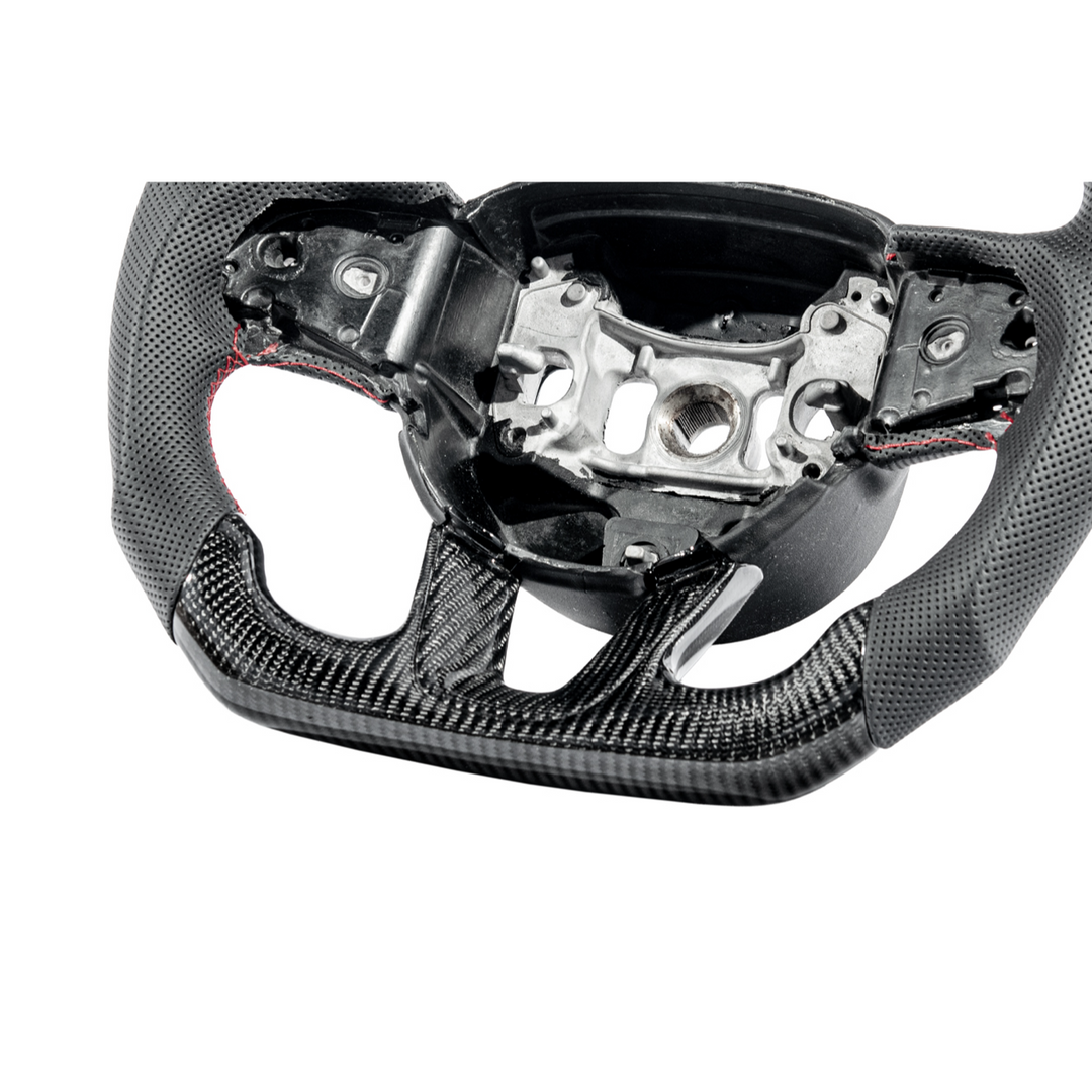 2015-23 Challenger Carbon Fiber Peforated Leather Steering Wheel