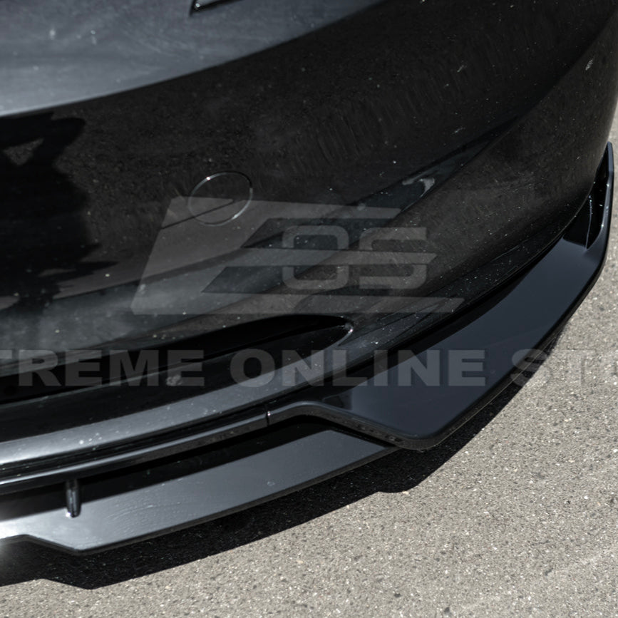 2024-Up Tesla Model 3 Performance Style Front Bumper Lip Splitter