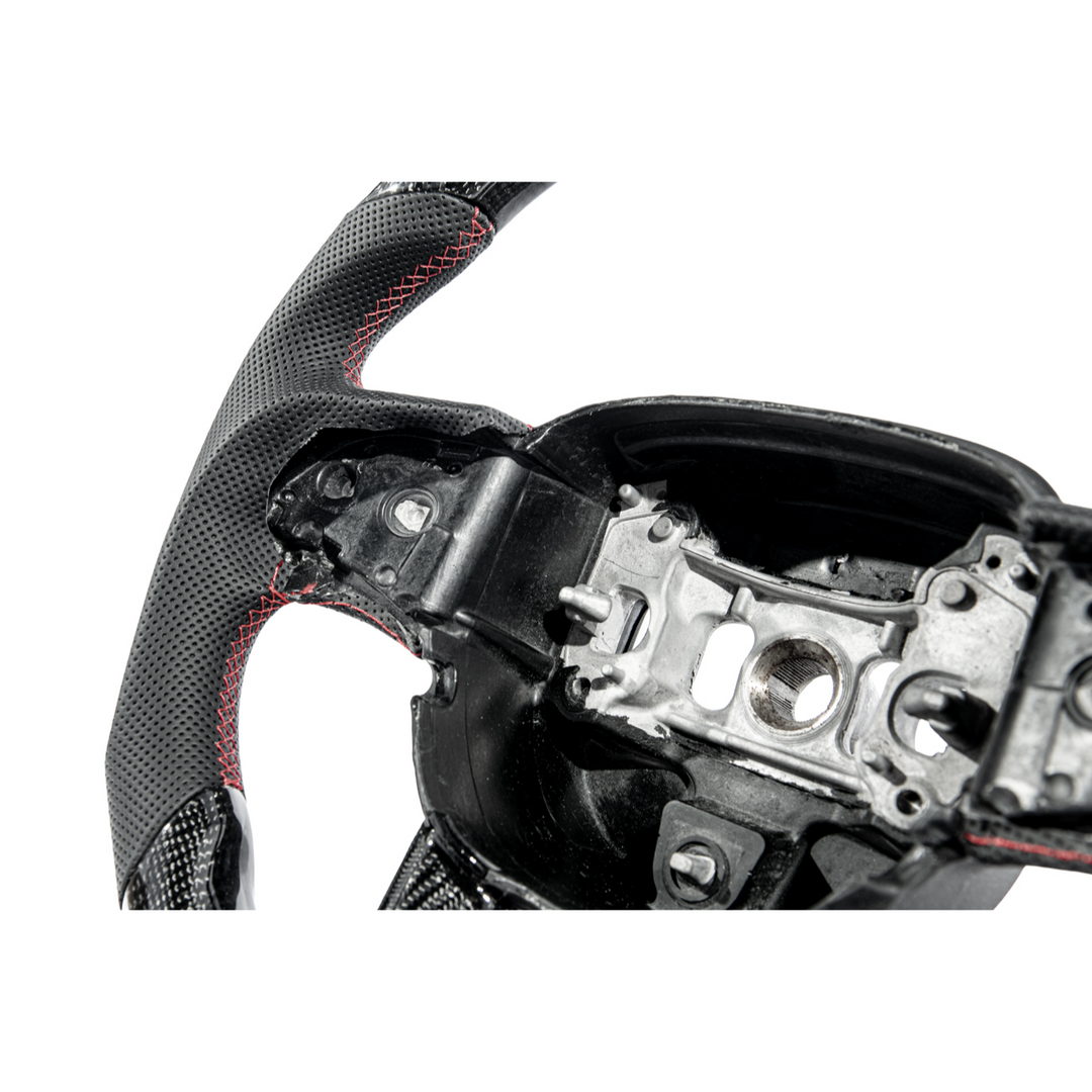 2015-23 Challenger Carbon Fiber Peforated Leather Steering Wheel