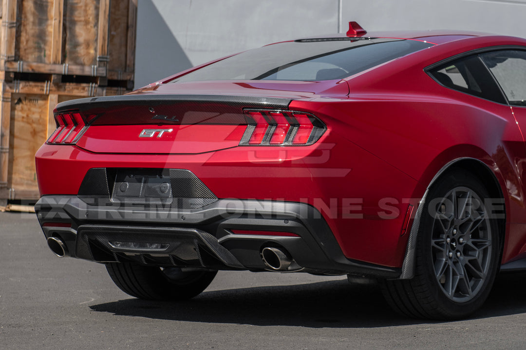 2024+ Ford Mustang DRY CARBON FIBER License Plate Backing