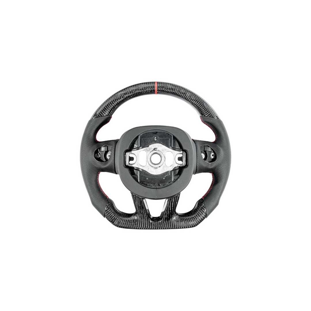 2015-23 Challenger Carbon Fiber Peforated Leather Steering Wheel