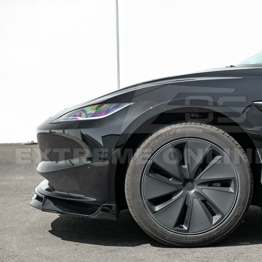 2024-Up Tesla Model 3 Front Bumper Lip Splitter