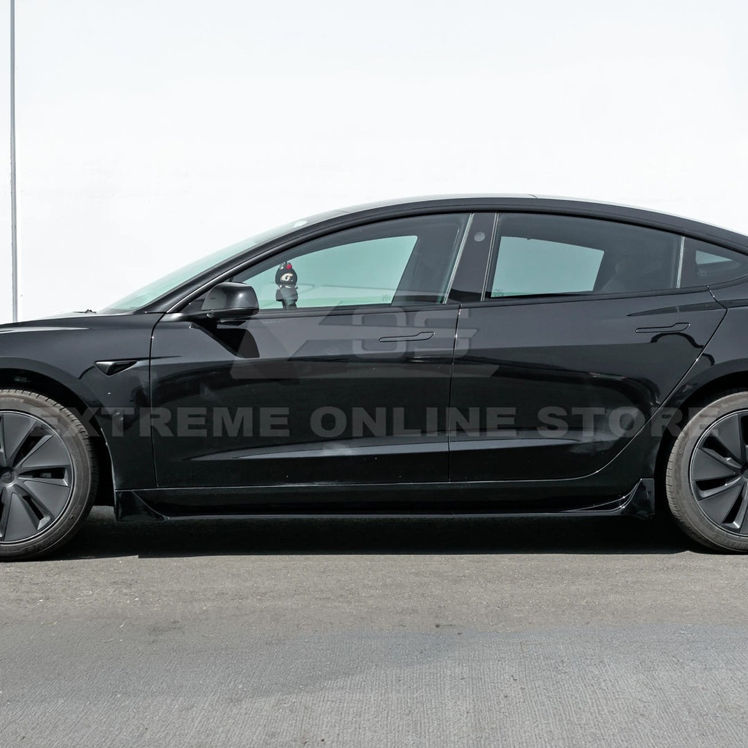 2024-Up Tesla Model 3 Performance Style Side Skirts Rocker Panel Pair