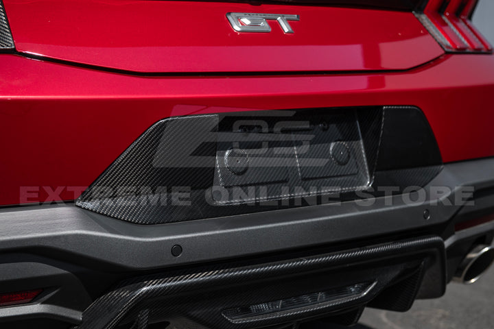 2024+ Ford Mustang DRY CARBON FIBER License Plate Backing