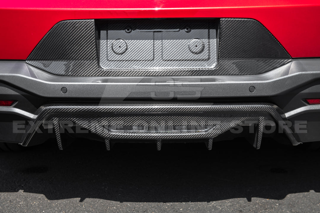 2024+ Ford Mustang Rear Finned Dry CArbon Fiber Bumper Diffuser