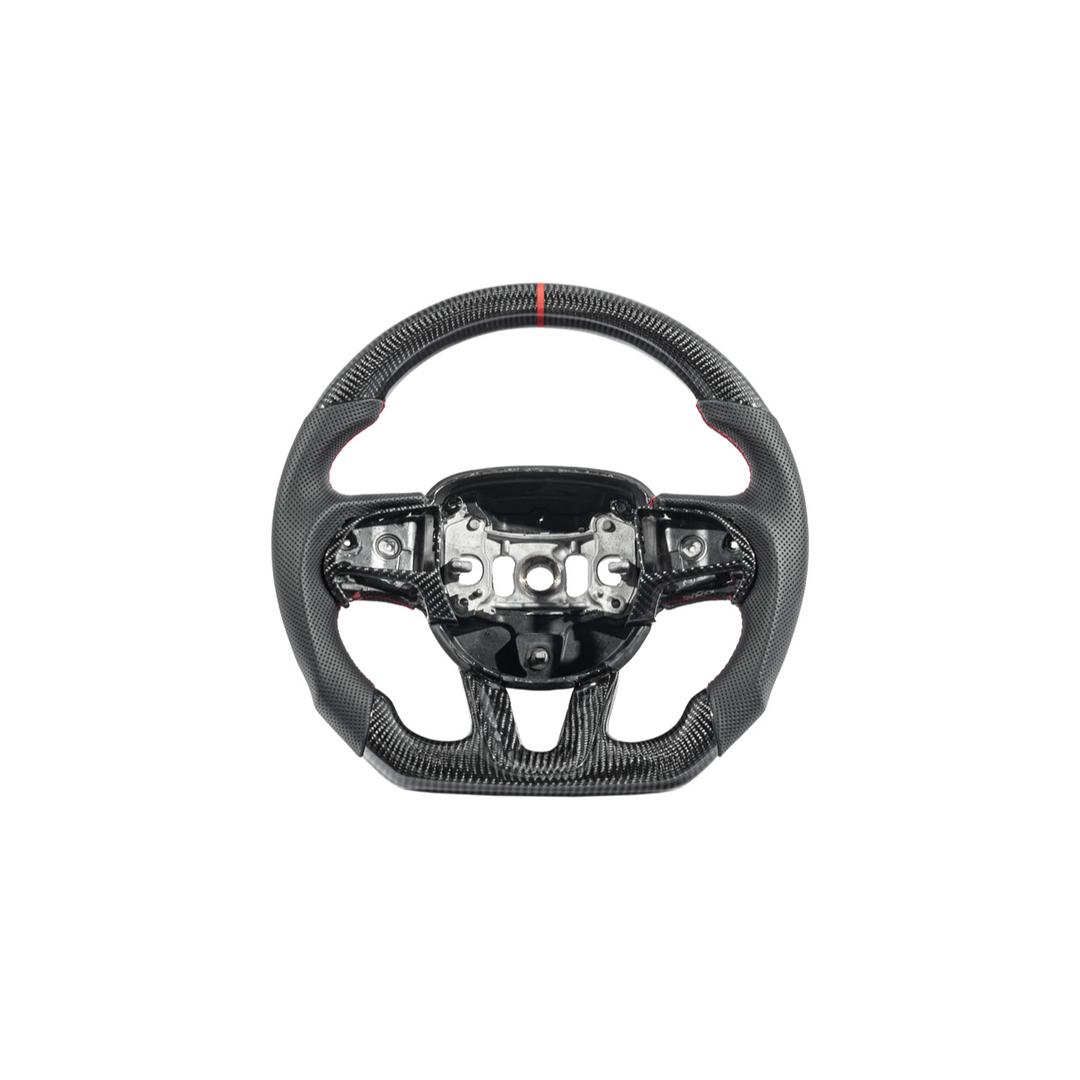 2015-23 Challenger Carbon Fiber Peforated Leather Steering Wheel
