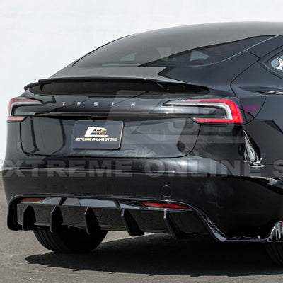 2024-Up Tesla Model 3 Rear Bumper Diffuser Lip
