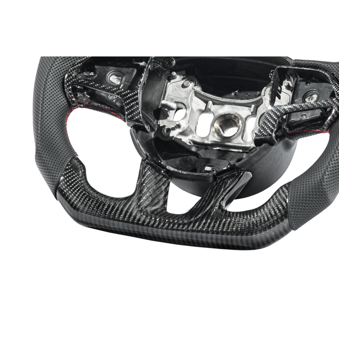 2015-23 Challenger Carbon Fiber Peforated Leather Steering Wheel