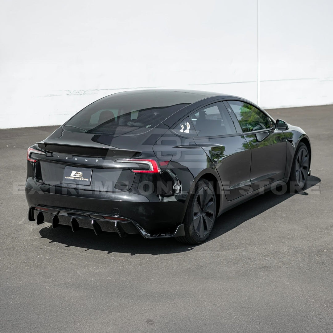 2024-Up Tesla Model 3 Performance Style Rear Bumper Diffuser Lip