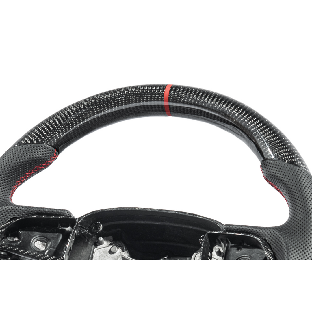 2015-23 Challenger Carbon Fiber Peforated Leather Steering Wheel