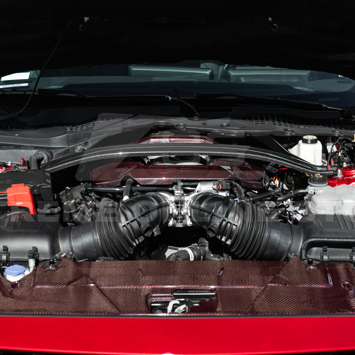2024-Up Ford Mustang S650 Dark Horse Dry Carbon Fiber Engine Strut Brace Tower Bar